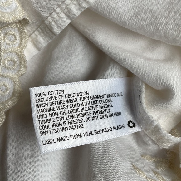 Oshkosh | White Embroidered Puff Sleeve Blouse | 18 Months - Picture 13 of 14